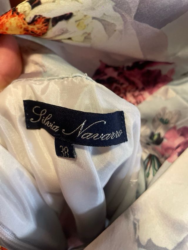 Vestido Fiesta largo Silvia Navarro estampado