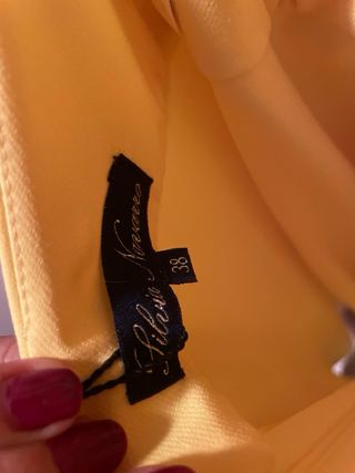 Vestido Silvia Navarro amarillo mujer 