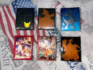 6x packs bustine protettive pokemon nuove