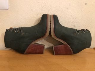 ADOLFO DOMINGUEZ - botines tacon cordones 36