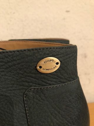 ADOLFO DOMINGUEZ - botines tacon cordones 36
