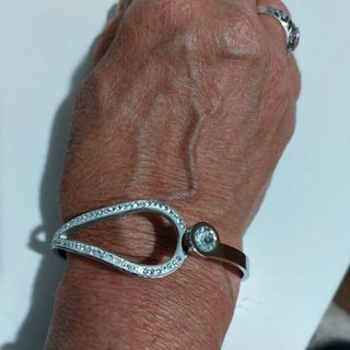 Braccialetto acciaio e strass