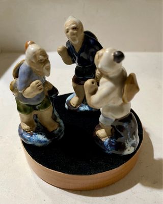 Conjunto 3 figuritas sabiod porcelana china
