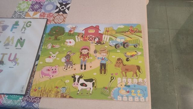 Puzle grande figuras granja