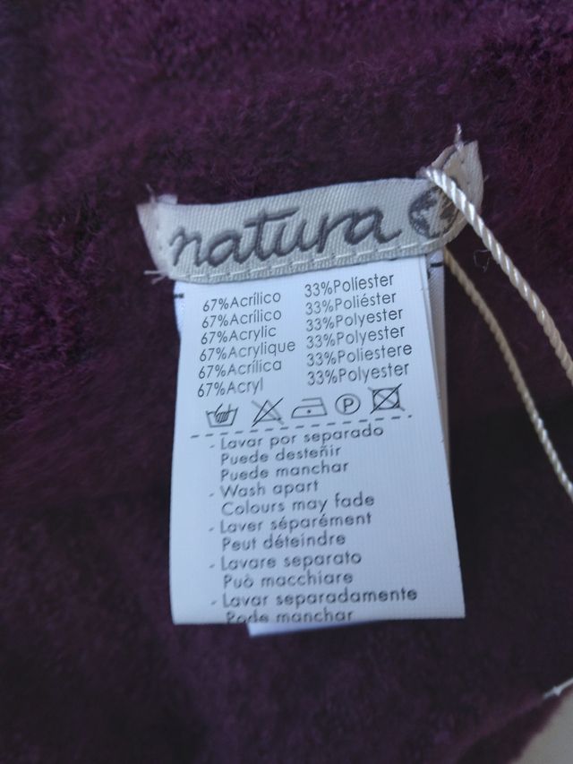 Bufanda echarpe color vino. 