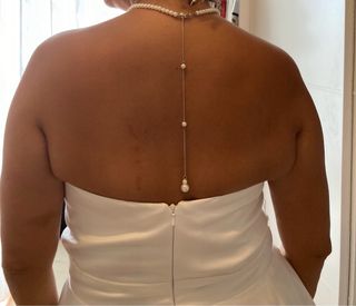 Vestido de novia raso blanco