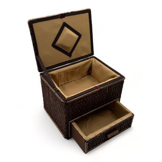Costurero de Mimbre con un cajón