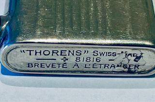 Antiguo encendedor Thorens Swiss Made. Años 20