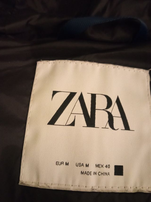 ZARA CHALECO HOMBRE, NEGRO CON BRILLO