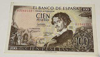 100 pesetas Gustavo Adolfo Becquer 1965
