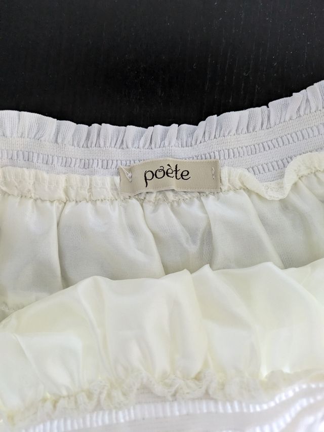 Falda volantes de encaje Poete