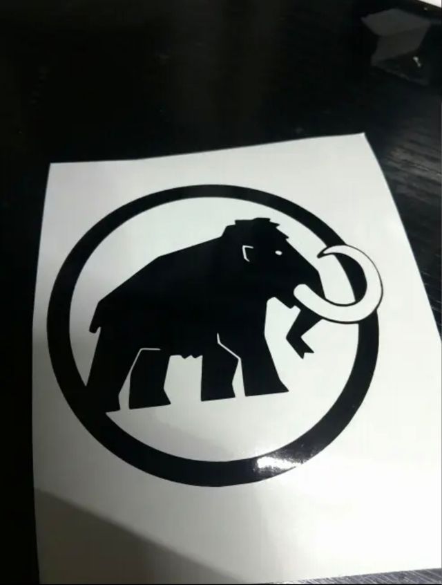 Pegatina de vinilo de corte mammut