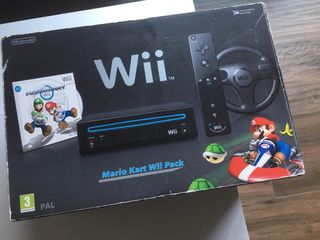 Lote CONSOLA WII Mario Kart+3 Mandos+3 Juegos