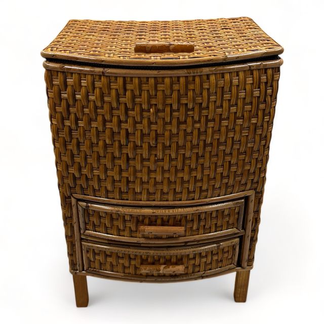 Costurero de Mimbre con Dos Cajones Artesanal