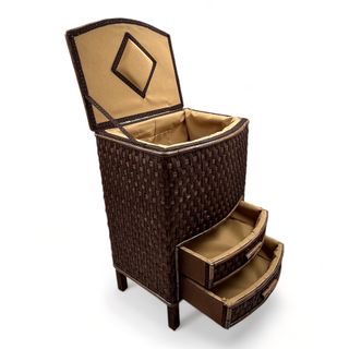 Costurero de Mimbre con Dos Cajones Artesanal