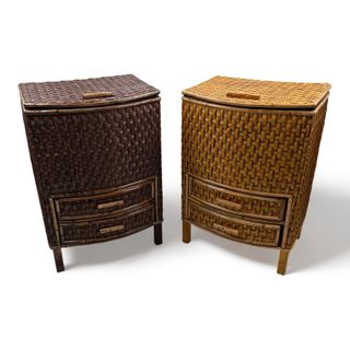 Costurero de Mimbre con Dos Cajones Artesanal