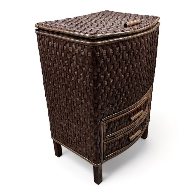 Costurero de Mimbre con Dos Cajones Artesanal