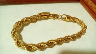 Pulsera de Cordón Trenzado G.F. 18K 5MM X 18CM
