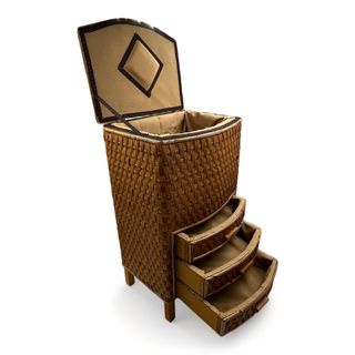 Costurero de Mimbre con Tres Cajones Artesanal