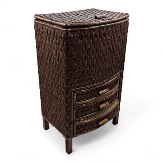 Costurero de Mimbre con Tres Cajones Artesanal