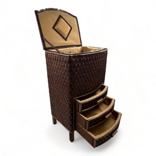 Costurero de Mimbre con Tres Cajones Artesanal