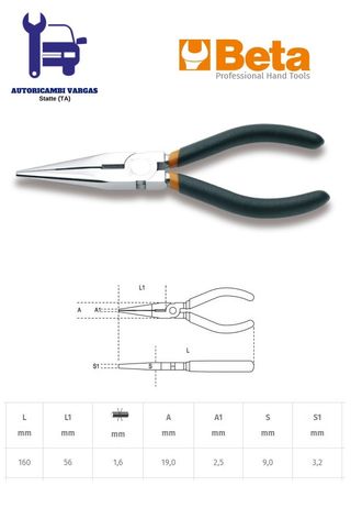 BETA-1166-PINZA A MEZZOTONDO