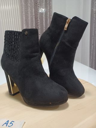 Elegante Tronchetto Nero scamosciato Donna Tg36 A5