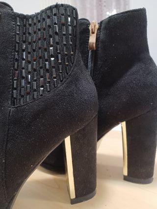 Elegante Tronchetto Nero scamosciato Donna Tg36 A5