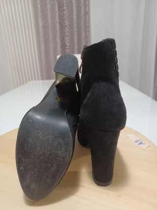 Elegante Tronchetto Nero scamosciato Donna Tg36 A5