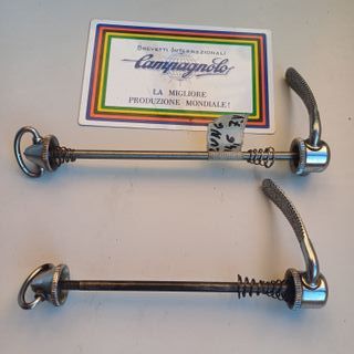 coppia bloccaggi ruote Record Campagnolo vintage
