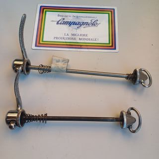 coppia bloccaggi ruote Record Campagnolo vintage