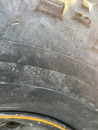 neumaticos y llantas 38.5 super swamper