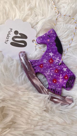 Adorno navideño de caballo - Hecho a mano