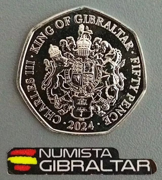 Moneda 50p Gibraltar 2024 , 320 aniv
