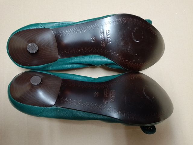 Zapatos verdes nº 39 Zara nuevos