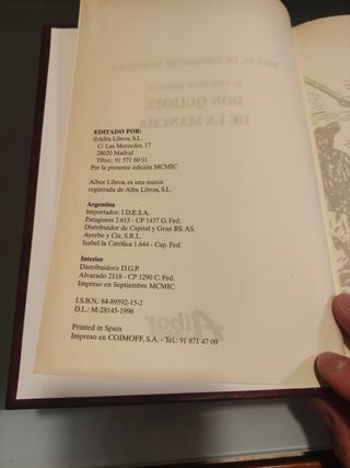 Don Quijote de la Mancha.