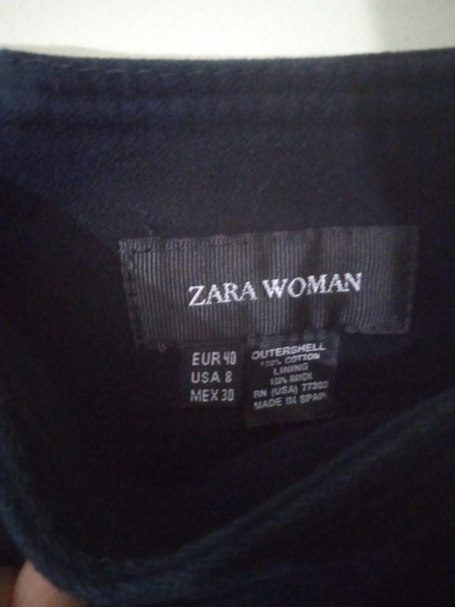 Falda Zara terciopelo T- 40.