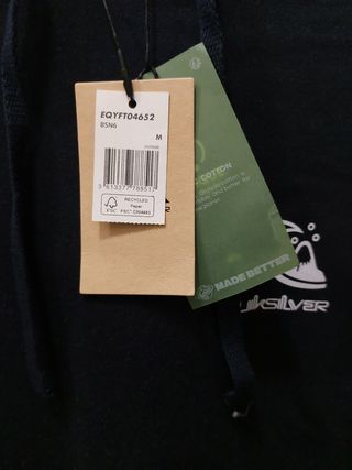 Sudadera Quiksilver Talla M Azul Marino NUEVA