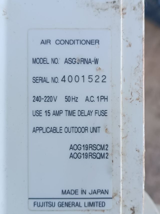 Split Fujitsu ASG9RNA-W