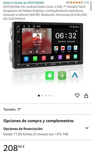 Pantalla tactil coche