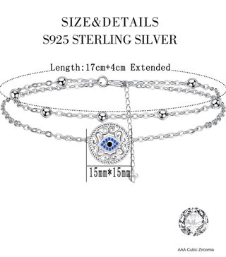 Pulsera mujer plata ojo turco