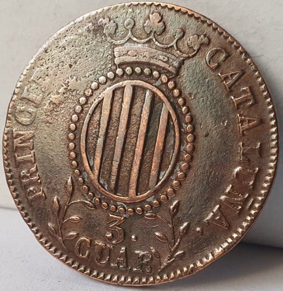 Moneda 3 Cuartos Isabel II-¡¡Soberbia!!