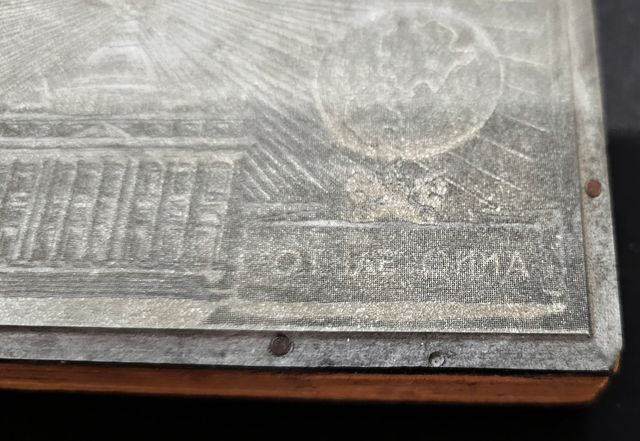 Matrice cartolina vaticana Eugenio Pacelli 1950