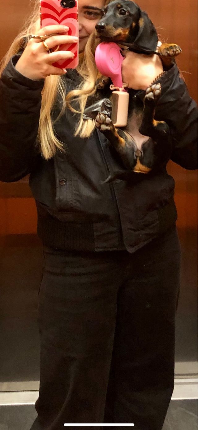 Abrigo negro de hollister