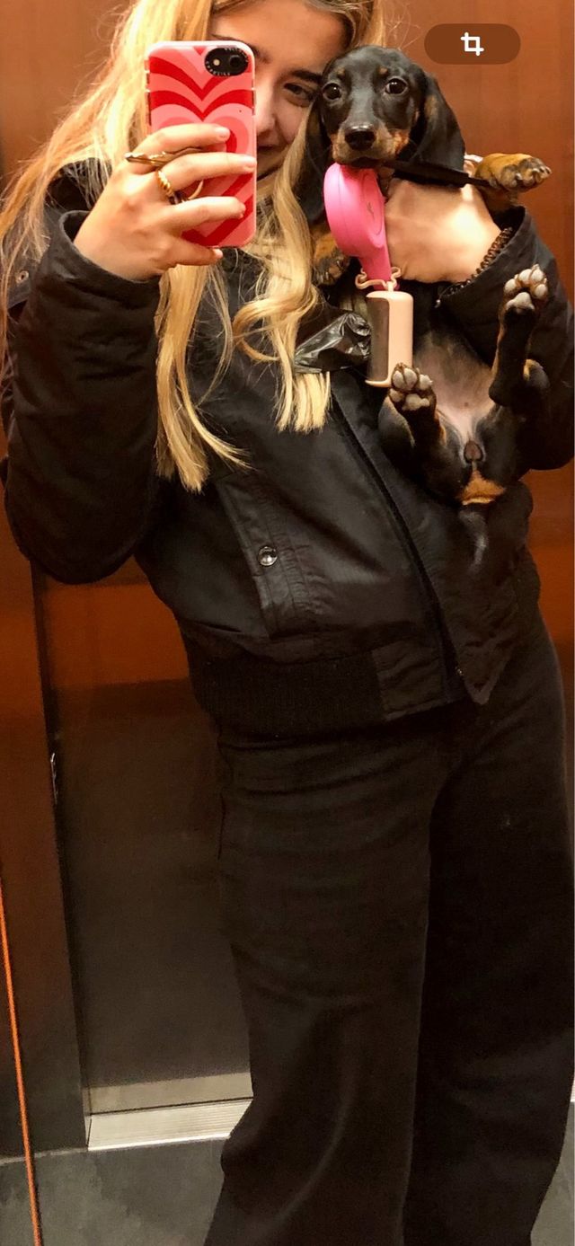 Abrigo negro de hollister