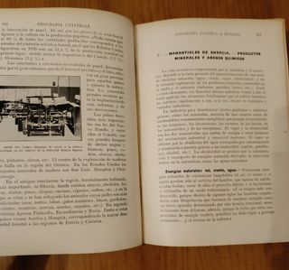 Libro antiguo geografía universal