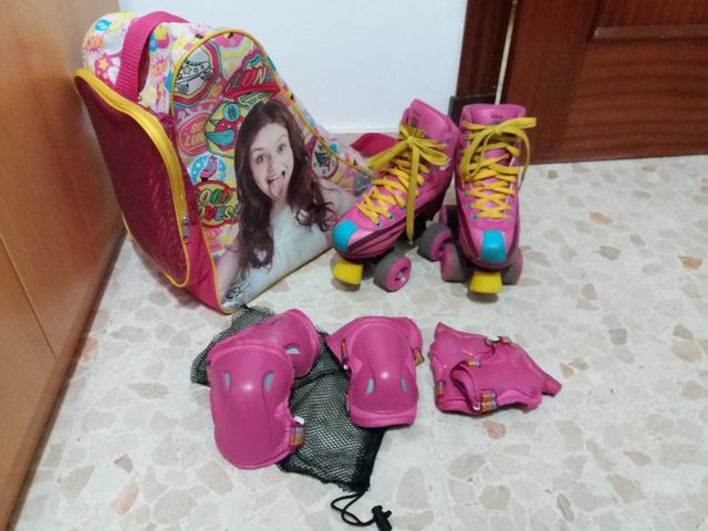 Patines, Set protección y Bolsa Roller. Nº 32-33