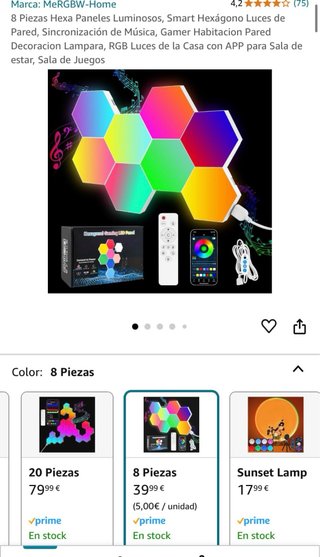 8 piezas paneles luminosos