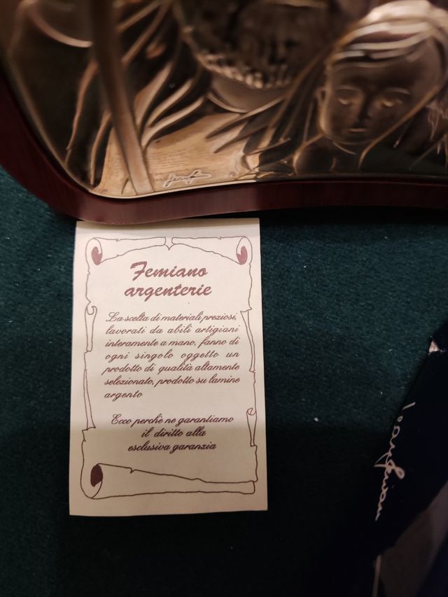 Natività in laminato argento