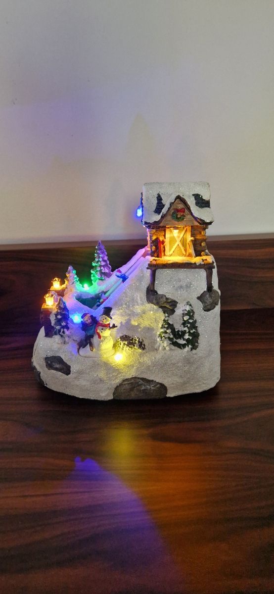 Scenario natalizio con luci